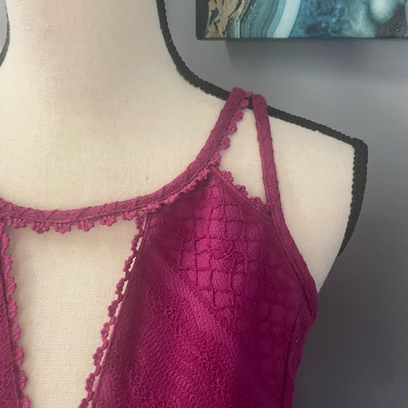 Free People MiniDress Zip back V-neck pink size XS size 4 - Picture 5 of 16